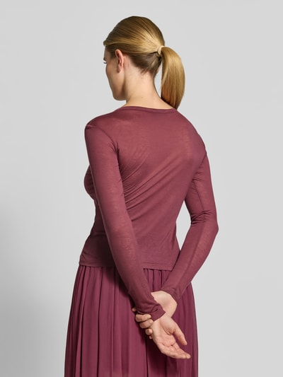 Anine Bing Longsleeve in semitransparante look Bordeaux - 5