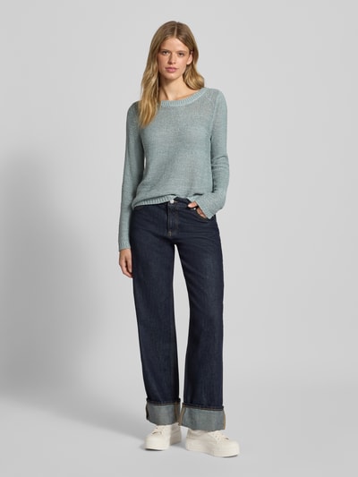 Only Regular Fit Strickpullover aus Grobstrick Modell 'GEENA' Ocean 1