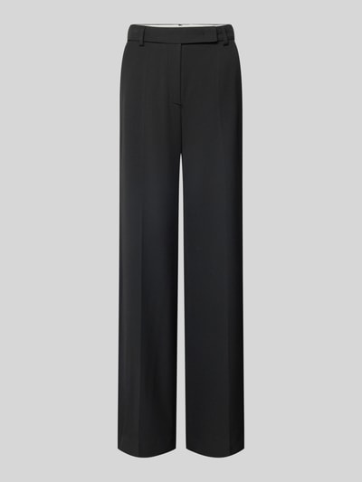 Luisa Cerano Wide Leg Stoffhose mit Gürtelschlaufen Black 2