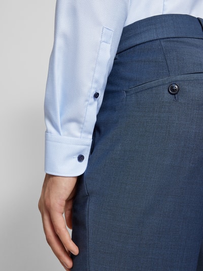 Jake*s Slim fit zakelijk overhemd met kentkraag Bleu - 3