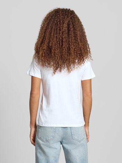 ONLY Regular Fit T-Shirt aus reiner Baumwolle Modell 'KETTY LIFE' Weiss 5