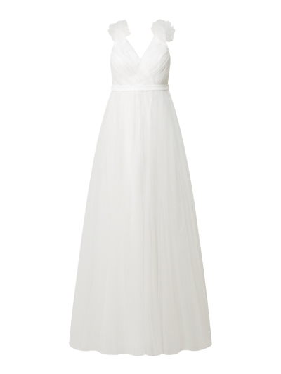 TROYDEN COLLECTION Abendkleid aus Tüll  Weiss 1