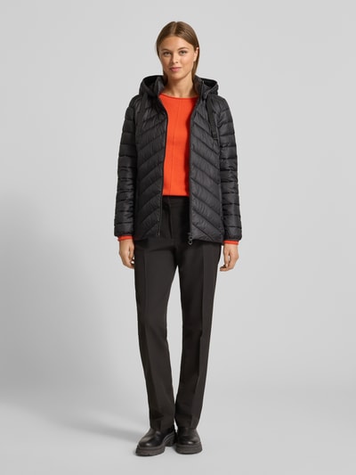 s.Oliver RED LABEL Shaped fit gewatteerd jack met labelprint Zwart - 1