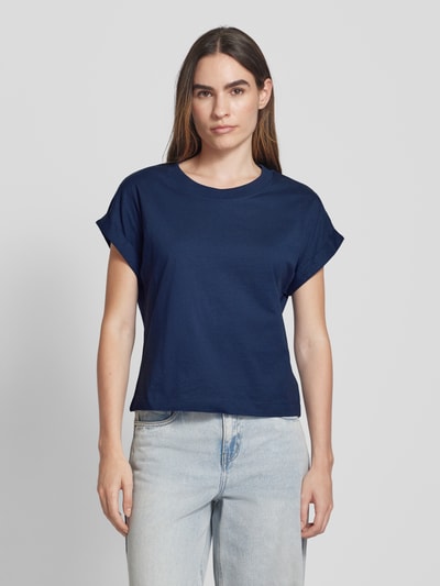 Stefanel Boxy Fit T-Shirt mit Raglanärmel Modell 'KIMONO' Marine 4