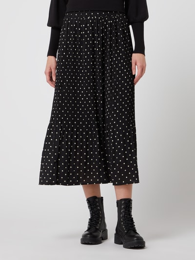 MSCH Copenhagen Midirok met stippenmotief, model 'Laurine'  Zwart - 4