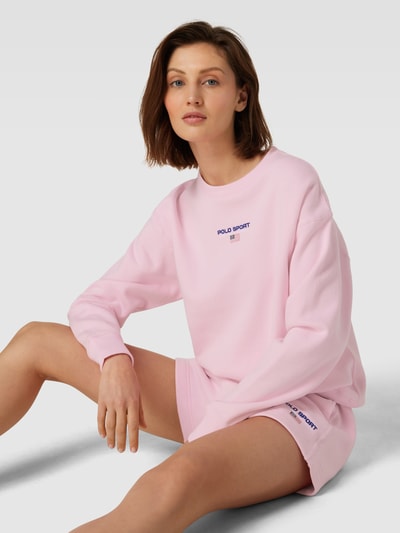 Polo Sport Sweatshirt mit überschnittenen Schultern Rosa 3