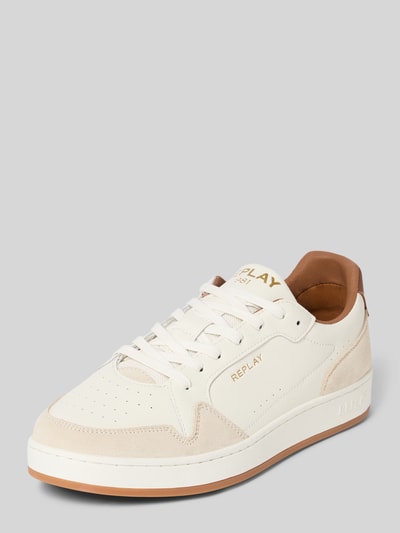 Replay Leren sneakers met labeldetails, model 'SMASH FINE' Offwhite - 1