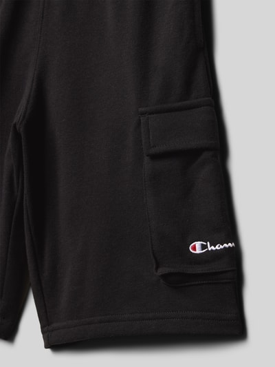 CHAMPION Sweatshorts mit Logo-Stitching Black 2