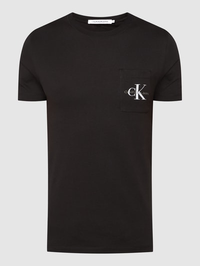 Calvin Klein Jeans T-shirt met borstzak  Zwart - 2