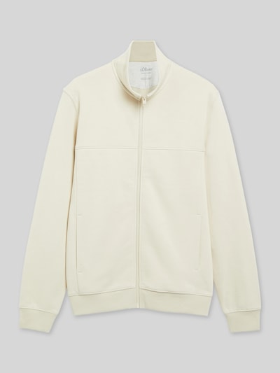 s.Oliver RED LABEL Regular fit sweatjack van katoenmix Beige - 2