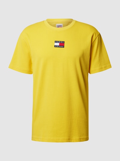 Tommy Jeans T-Shirt aus Bio-Baumwolle mit Label-Patch Gelb 2