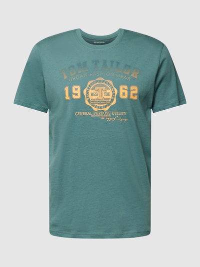 Tom Tailor T-shirt met logoprint Lindegroen - 2