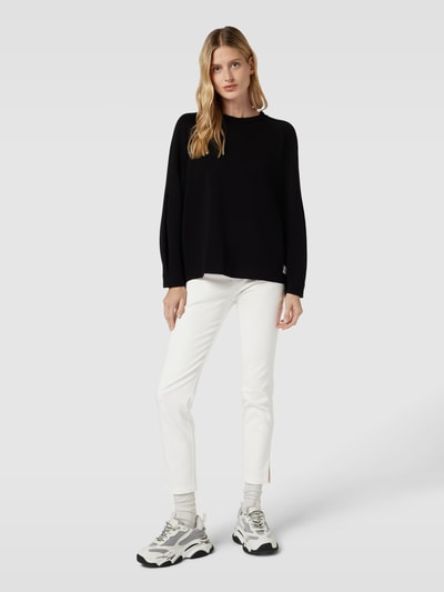 Marc Cain Slim fit broek in effen design Offwhite - 1