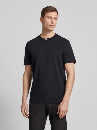 BOSS Green T-Shirt mit Label-Print Black 4