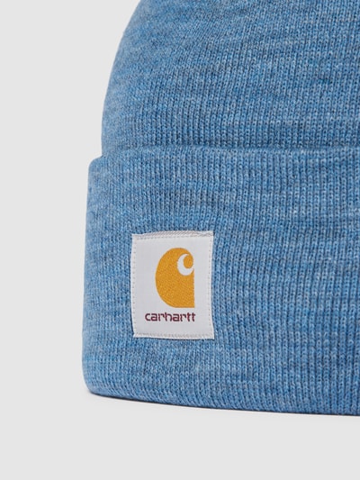 Carhartt Work In Progress Beanie mit Label-Stitching Modell 'ACRYLIC' Rauchblau Melange 2