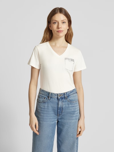 LIU JO SPORT T-Shirt mit Strasssteinbesatz Offwhite 4