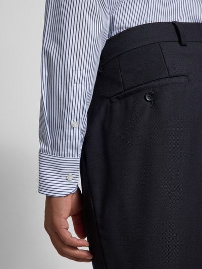 BOSS Koszula biznesowa o kroju slim fit z czystej bawełny model ‘HANK’ Granatowy 3