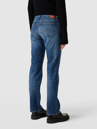 Mustang Straight fit jeans met labelpatch, model 'CROSBY' Blauw - 5