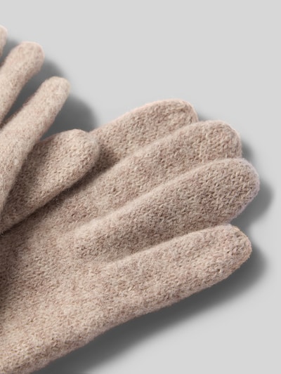 Roeckl Walkhandschuhe aus Schurwolle mit Wappen Emblem Beige 3