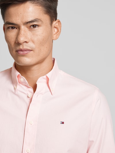 Tommy Hilfiger Business-Hemd mit Label-Stitching Rosa 3