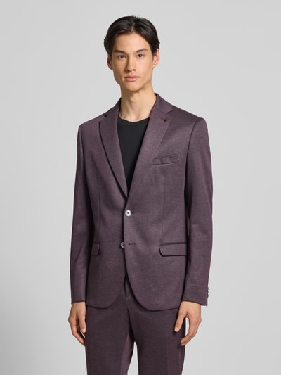 Zuitable Slim Fit Sakko mit Brusttasche Modell 'Nick' Aubergine 4