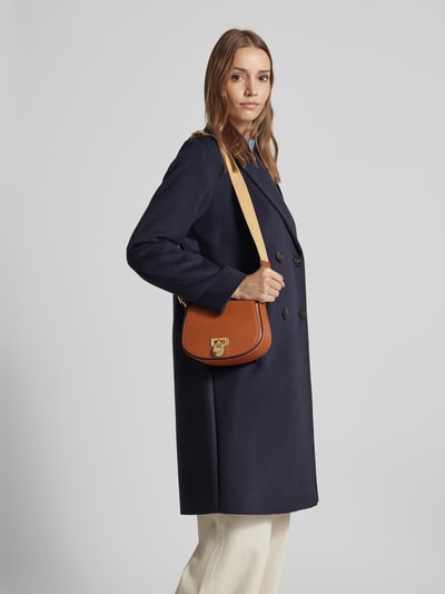 Lauren Ralph Lauren Schoudertas met labelapplicatie, model 'TANNER' Cognac - 1