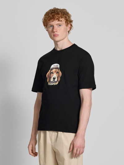 REVIEW T-Shirt mit Label-Print Black 4