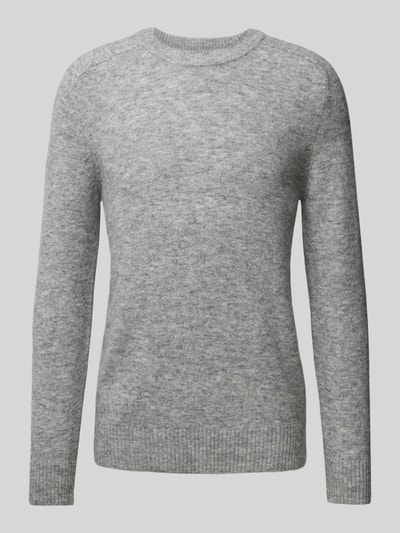 SELECTED HOMME Strickpullover mit Rundhalsausschnitt Modell 'RAI' Hellgrau 1