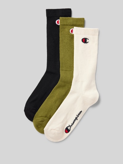 CHAMPION Socken mit Label-Schriftzug im 3er-Pack Oliv 1