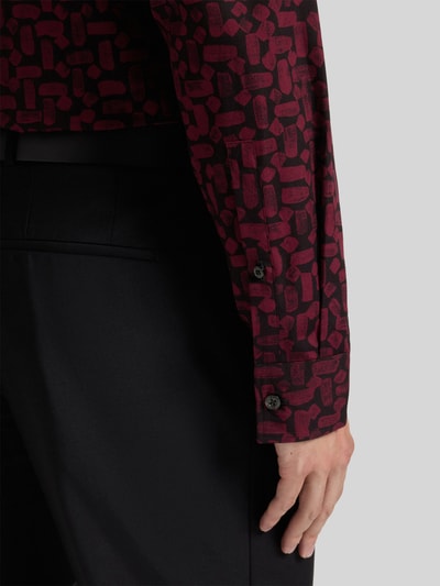 HUGO Slim Fit Freizeithemd aus reiner Baumwolle Modell 'ERMO' Bordeaux 6