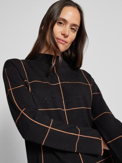 Betty Barclay Gebreide pullover van viscosemix met opstaande kraag Zwart - 3