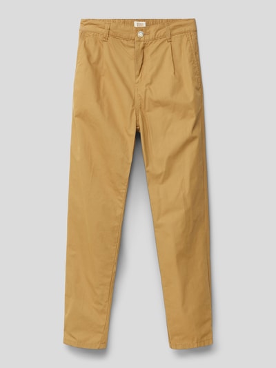 Scotch & Soda Loose tapered fit stoffen broek met achterzak, model 'Peache' Beige - 1