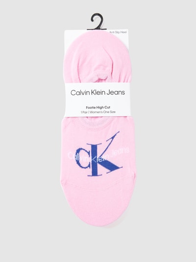 Calvin Klein Jeans Sneakersokken met label in reliëf Felroze - 3