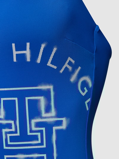 TOMMY HILFIGER Badeanzug mit Label-Print Modell 'ONE PIECE' Ozean Blau 2