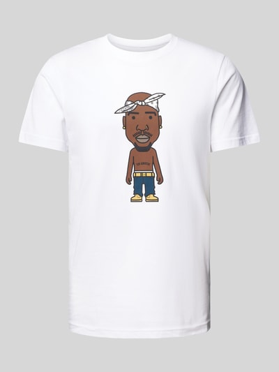 Mister Tee T-shirt met ronde hals, model 'LA SKETCH' Wit - 2