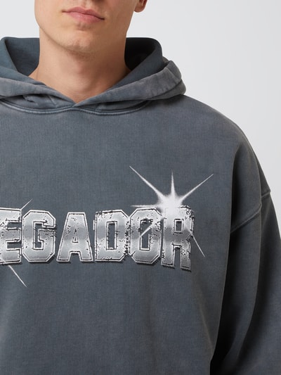 Pegador Oversized Hoodie mit Logo Modell 'George' Mittelgrau 3