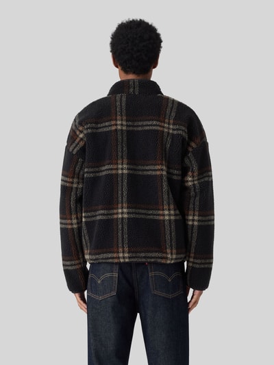 Levi's® Boxy Fit Fleecejacke mit Stehkragen Modell 'NOLAN' Black 5