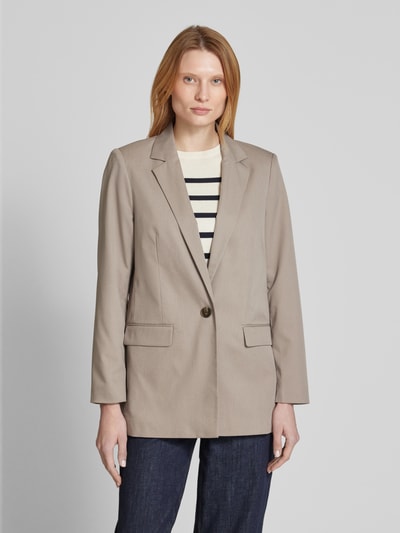 Vero Moda Relaxed Fit Longblazer aus Viskose-Mix Modell 'NILA' Sand 4