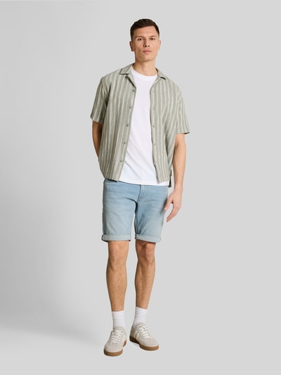 Tom Tailor Denim Slim Fit Jeansshorts aus Baumwoll-Mix Modell 'TTPIERS SLIM' Hellblau 1