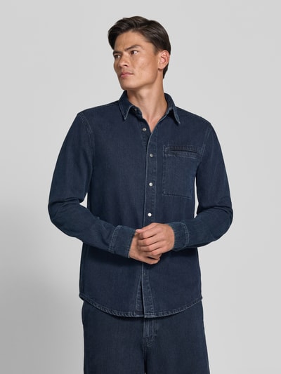 ARMEDANGELS Regular Fit Freizeithemd aus reiner Baumwolle Modell 'WELT' Dunkelblau 4