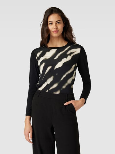 Weekend Max Mara Shirt met lange mouwen en print op de voorkant, model 'CALAMAI' Zwart - 4