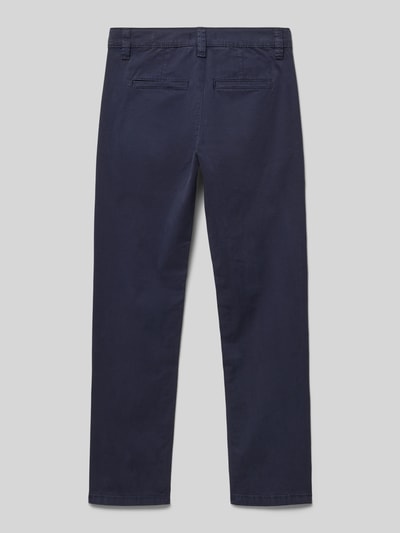 s.Oliver RED LABEL Regular fit chino van katoenmix, model 'PELLE' Marineblauw - 3