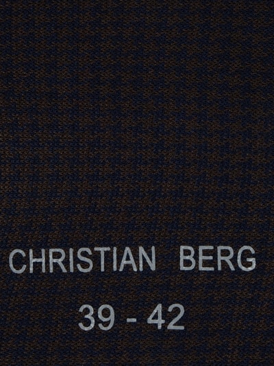 Christian Berg Men Socken mit Hahnentrittmuster im 2er-Pack Marine 3