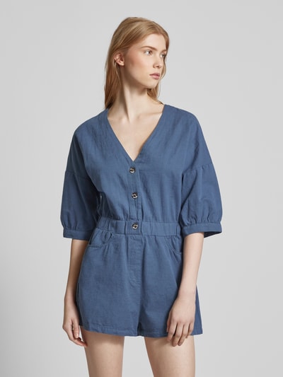 Ragwear Jumpsuit met linnen, model 'Ipsie' Marineblauw - 4