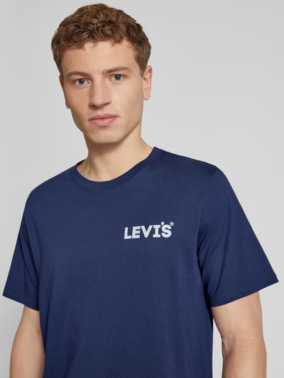 Levi's® T-shirt met labelprint Donkerblauw - 3