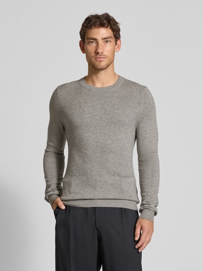 MCNEAL Gebreide pullover van wolmix met kasjmier Grafiet gemêleerd - 4