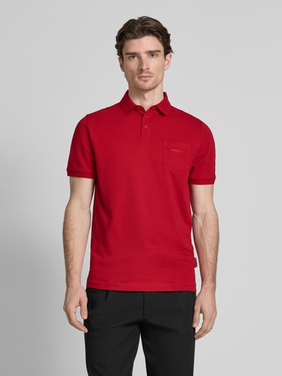 HECHTER PARIS Poloshirt met korte knoopsluiting Lichtrood - 4