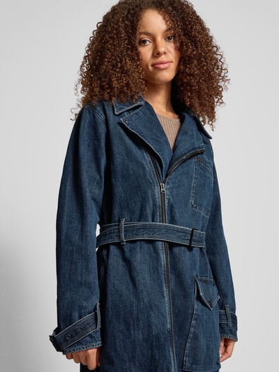 G-Star Raw Trenchcoat in Denim-Optik mit Gürtel Marine 3