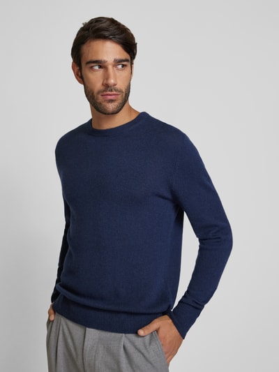 DIGEL Gebreide pullover met ribboorden, model 'Faros' Marineblauw - 3