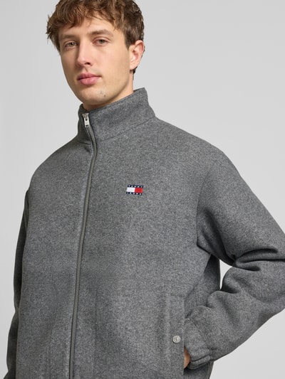 Tommy Jeans Bomberka o kroju regular fit z dodatkiem wełny Średnioszary melanż 3